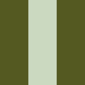 Broad Vertical Awning Cabana Stripes in Dark Forest Green and Soft Pastel Mint - 6 inch stripes six inch