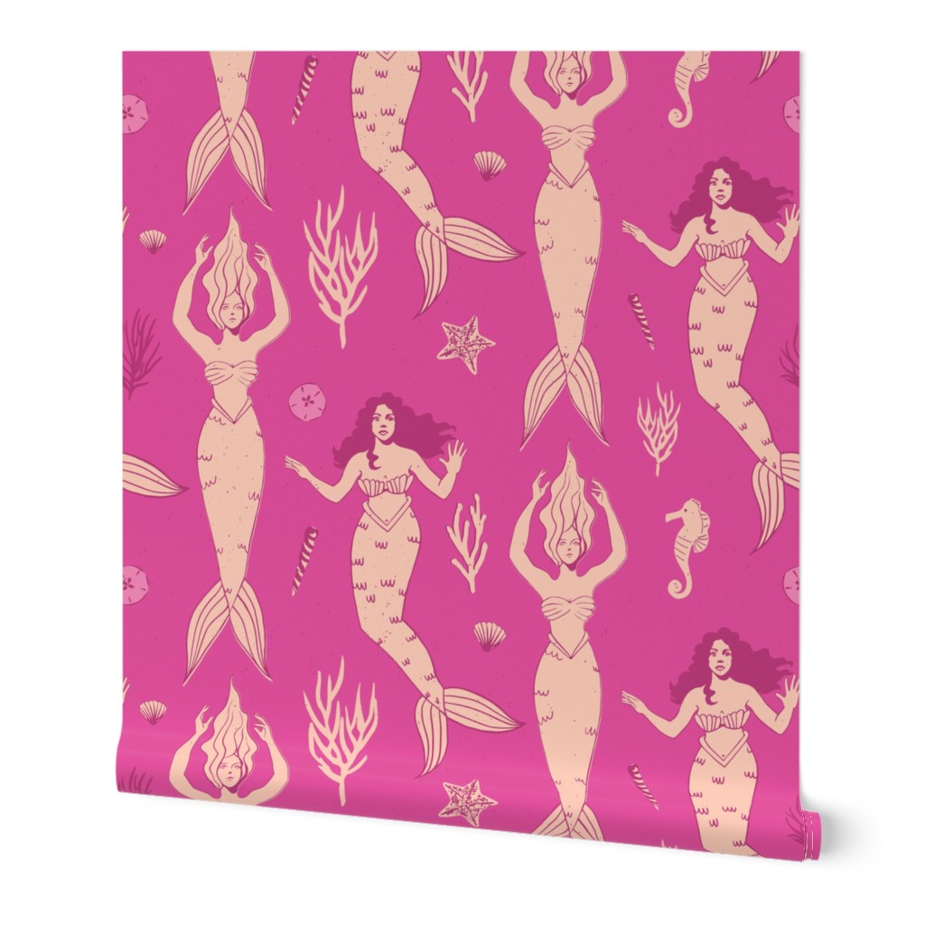 Mermaid Party in Hot Pink and Peach
