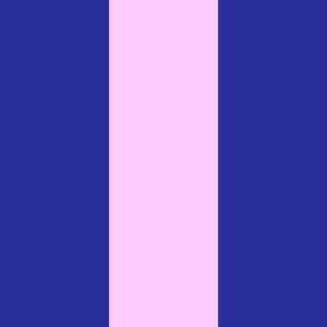 Broad Vertical Awning Cabana Stripes in Bright Blue and Pink - 6 inch stripes six inch