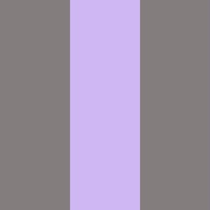 Broad Vertical Awning Cabana Stripes in Lilac Purple and Gray Grey - 6 inch stripes six inch