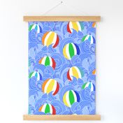 beach balls in rough surf, 24" 