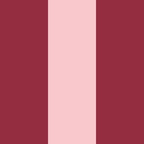 Broad Vertical Awning Cabana Stripes in Deep Rose Red and Pink - 6 inch stripes six inch