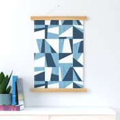 Abstract Chequered Squares - Light Blue