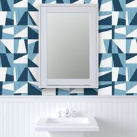 Abstract Chequered Squares - Light Blue