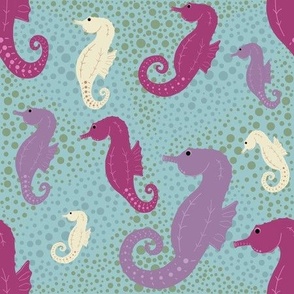 Seahorse pattern multi large scale
