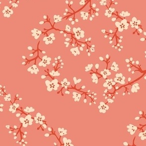 Oriental birds and wintersweet flower buds and roses collection_35_pink