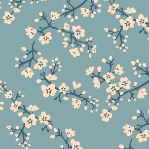 Oriental birds and wintersweet flower buds and roses collection_36_filler_blue