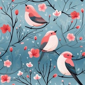 Love Birds in Branches