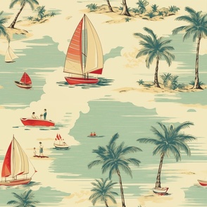 Hawaiian Shirt Pattern_Retro Boats