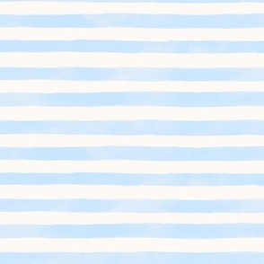 Hand Drawn Watercolor Easter Pastel Summer vibes Stripes_baby blue_medium