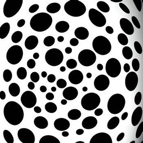 7'' Black Dot Pattern on a White Background | Black and White Art | Minimalist