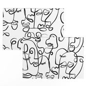 People Faces - Line drawing 