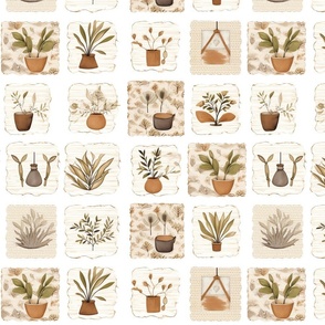 Boho Chic Plant Squares 