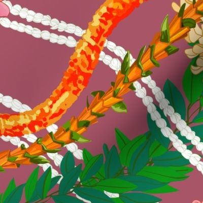 medium-Every Day is Lei Day in Hawaii-rose madder