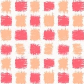 Grunge  Checker Grid Peach Fuzz small