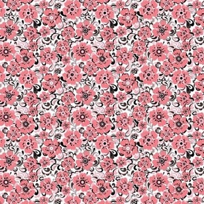 Floral Whimsy MICRO - Pink Tuxedo
