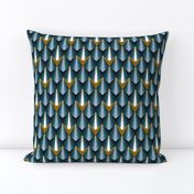 Art Deco Geometry Blue Small