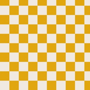 Checkered Symmetry: A Pattern Design of Contrasting Squares, yellow 