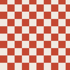 Checkered Symmetry: A Pattern Design of Contrasting Squares,Textured red