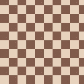 Checkered Symmetry: A Pattern Design of Contrasting Squares, textured  brown
