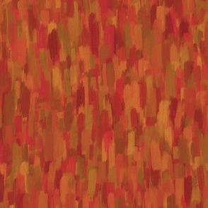 impressionist daubs red ochre, orange, burgundy, apricot, painterly, texture, abstract, modern, summer, fall