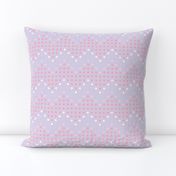 Flamestitch Dot 5 3 Inch ~ bedroom wallpaper ~ lilac ~ pink ~ white ~ polka dot ~ Easter ~ Spring ~ Summer
