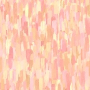 impressionist daubs, yellow, pink, peach, coral, orange, painterly, texture, modern, abstract, spring, summer