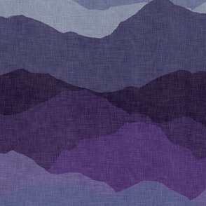 Abstract Mountain Landscape with dark purple to light blue  ombre effect