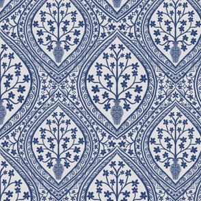 Blue and White Traditional Floral Design
