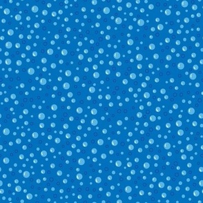 Bubbles, Blue Dots, Water