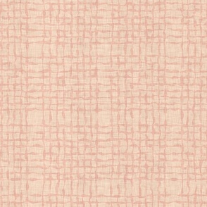 Rustic Woven Checks: Hand-drawn open weave in pink