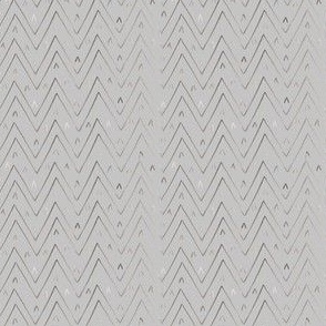 Silver Grey Woody Valley - whimsical watercolor zigzag chevrons