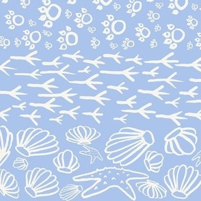 Beach Doodles (Jumbo) - Simply White on Summer Blue  (TBS105) 