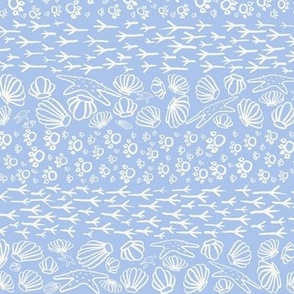 Beach Doodles (Large) - Simply White on Summer Blue  (TBS105) 