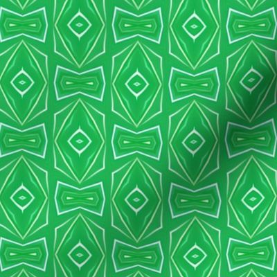 White and Green Geometric Shapes