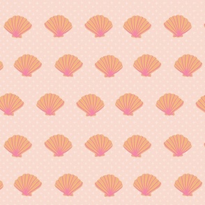 Pink Scallop Shells - Large Scale
