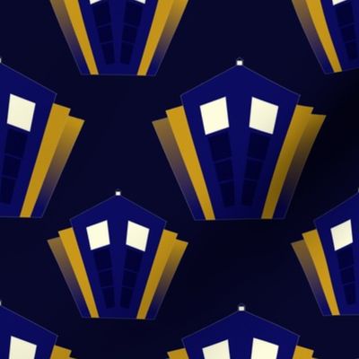 Deco Police Box Dark Blue