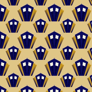 Deco Police Box Gold