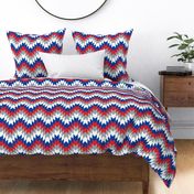 Patriotic Geometric Chevron- Large Scale