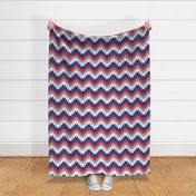 Patriotic Geometric Chevron- Large Scale