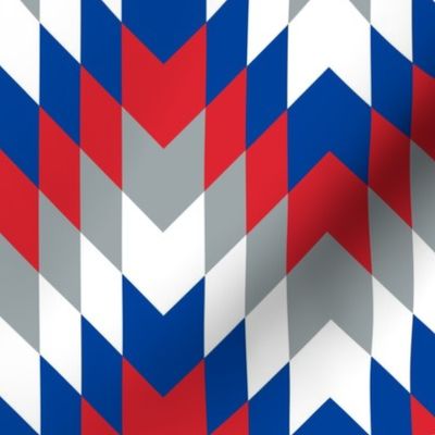 Patriotic Geometric Chevron- Large Scale