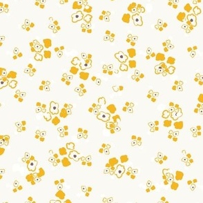 Grandma's Boho Garden - Ditsy Floral in Yellow and White