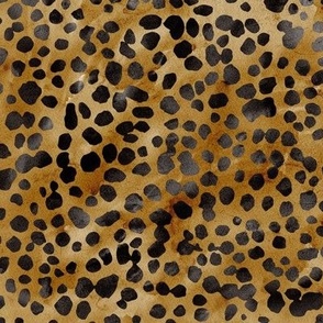Watercolor Animal Print - Jungle Cat Spots - Cheetah