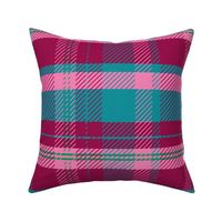 Plaid Twill with Pink Blue Berry