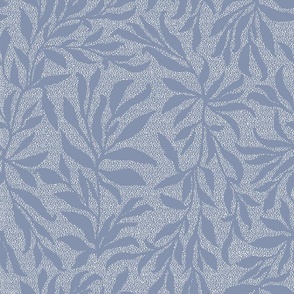 Botanical Minimalist Vine Silhouettes in periwinkle blue shagreen