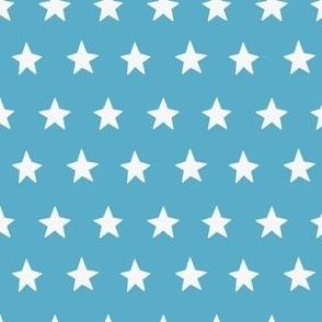 July 4th - Patriotic Stars - Bright Blue 