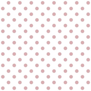 muted rose polka dotted