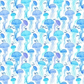 Jellyfish Watercolor - ocean sea creature small