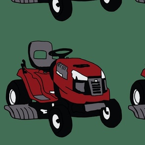 Red Mower on a Green Background hero