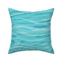 (l) caribbean sea waves – wavy lines | aquamarine blue, turquoise, teal green | large scale